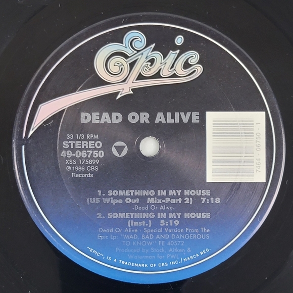 Dead or Alive Something In My House Vinyl - Epic Records 1986 - Picture 3 of 9